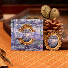 1:12 Scale Lotus Photo Frame Textured Dollhouse Wall Art Mixed Colors DIY Prop