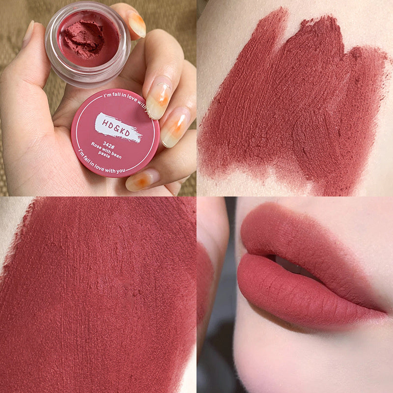 Canned Jelly Lip Mousse Matte Velvet Lip Glaze Non stick Cup Lip Tint