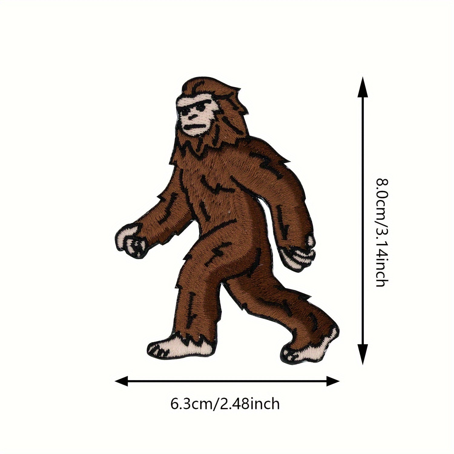 Hominid Funny Morale Patches - Embroidered Applique Fastener Hook & Loop Emblem