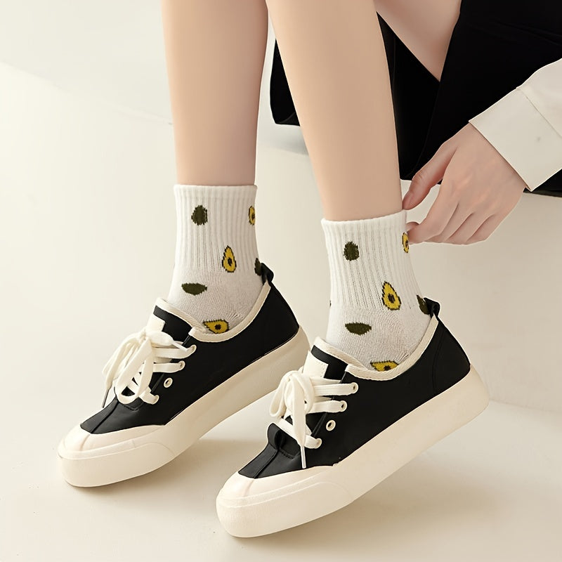 Avocado Print Socks Women's Comfy Stockings & Hosiery