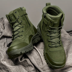 Men's Tactical High Top Lace Up Boots Casual Outdoor Walking Shoes