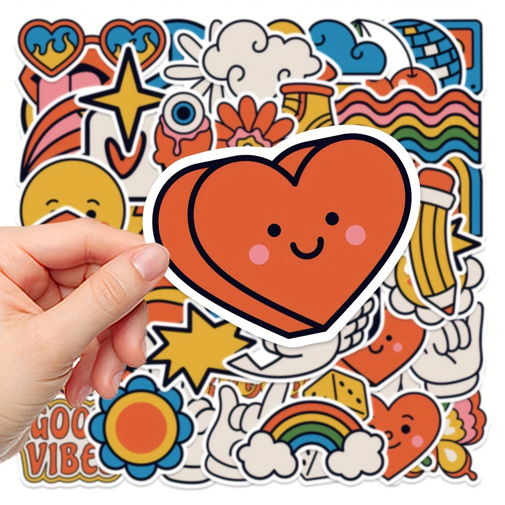50pcs Cartoon Good Mood Waterproof DIY Graffiti Stickers