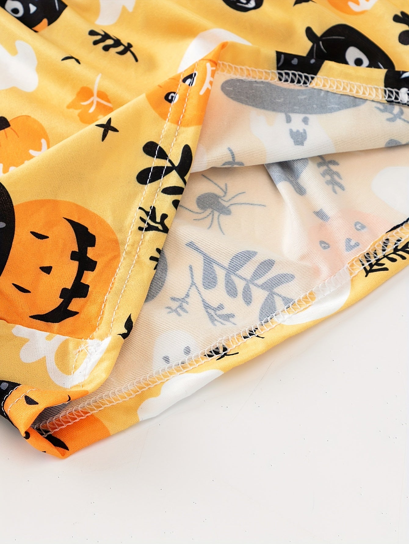 Skull Print Halloween Pajama Set Women's Sleepwear