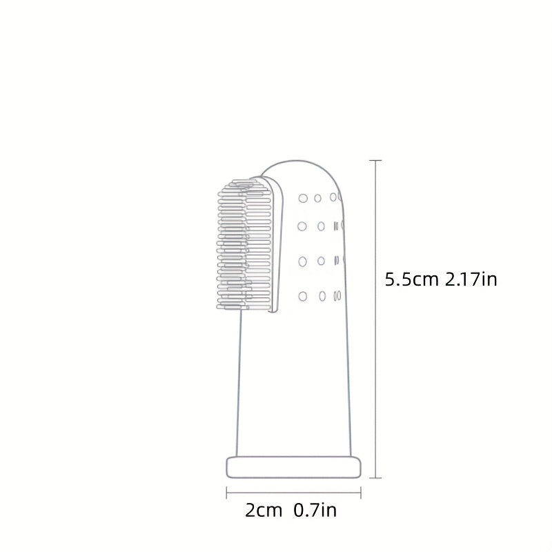 Baby Finger Toothbrush Soft Silicone Tongue Cleaner with Case