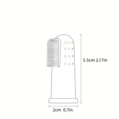 Baby Finger Toothbrush Soft Silicone Tongue Cleaner with Case