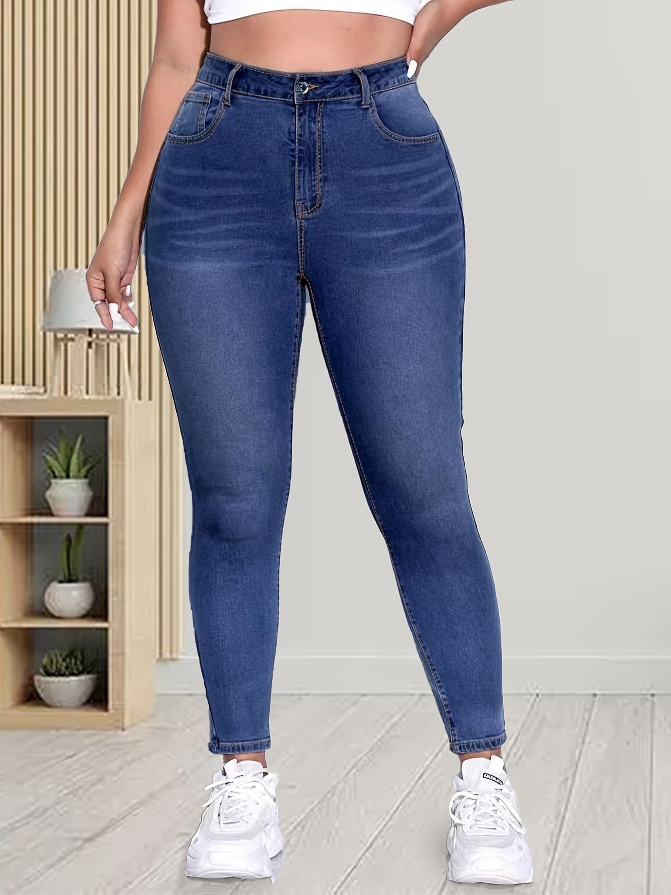High Rise Stretch Skinny Jeans
