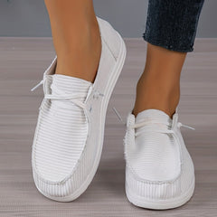 Women's Corduroy Loafers Slip On Flat Solid Shoes