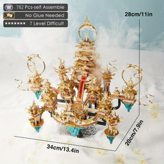 Metal Puzzle Model Kits Palace Building Kits For Adults DIY Handcraft Gift