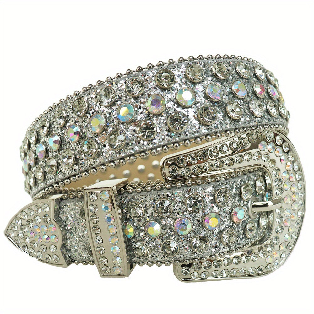 Rhinestones Belt Sparkle Shining Unisex