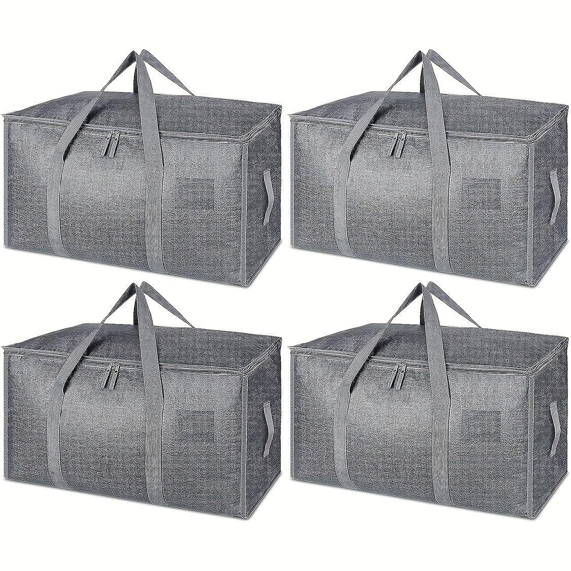 6pcs XL Capacity Storage Bags w/ Zippers & Handles Heavy Duty Storage Bag