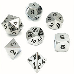 7pcs Zinc Alloy Polyhedral Dice Set for Gaming