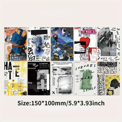 10pcs Graffiti Postcard DIY Wall Decoration Card