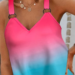Gradient Sleeveless Loose Cami Top Sexy Summer Stylish Comfy Cami Top