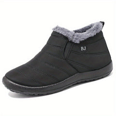 Women's Thermal Slip On Snow Boots Plush Flat Short Boots