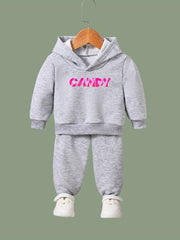 OERYUI Candy Print Hoodies Pants Set For Spring Fall Sports
