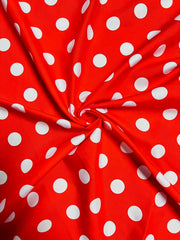 Polka Dot A-line Swing Skirt