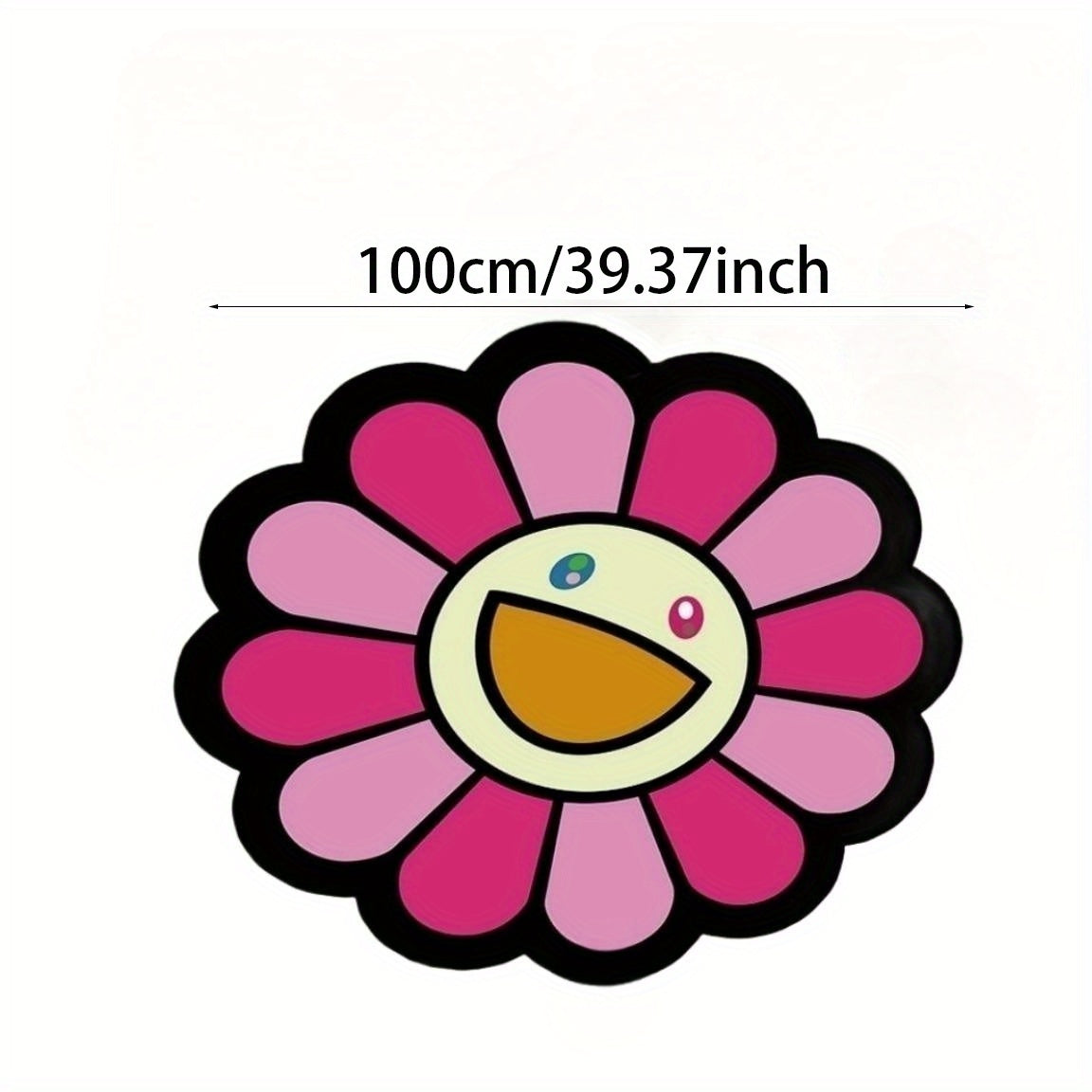 Sunflower Round Floor Mat Game Mat Carpet Non slip Door Mat