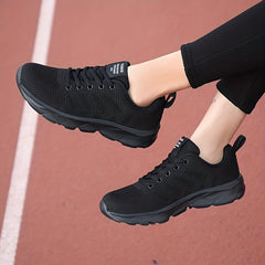 Women's Lace-Up Running Shoes Breathable Fitness Gym Sneakers