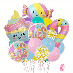 23pcs Candy Birthday Combo Set for Party Scene Decor