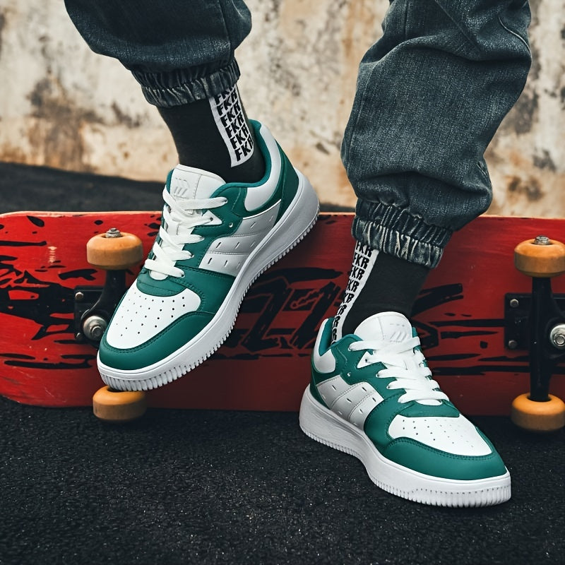 Men's Breathable Non-Slip Lace-Up Sneakers - Skate Shoes