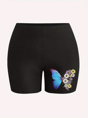 Daisy & Butterfly Print Legging Shorts