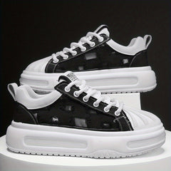 Men's Chunky Lace-Up Sneakers Ripped Shoes