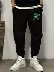 Men's Letter Pattern Printed Active Sweatpants