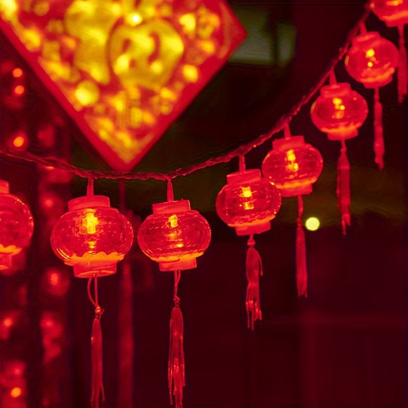 Spring Celebration Red Lanterns LED Decorative Light Strings
