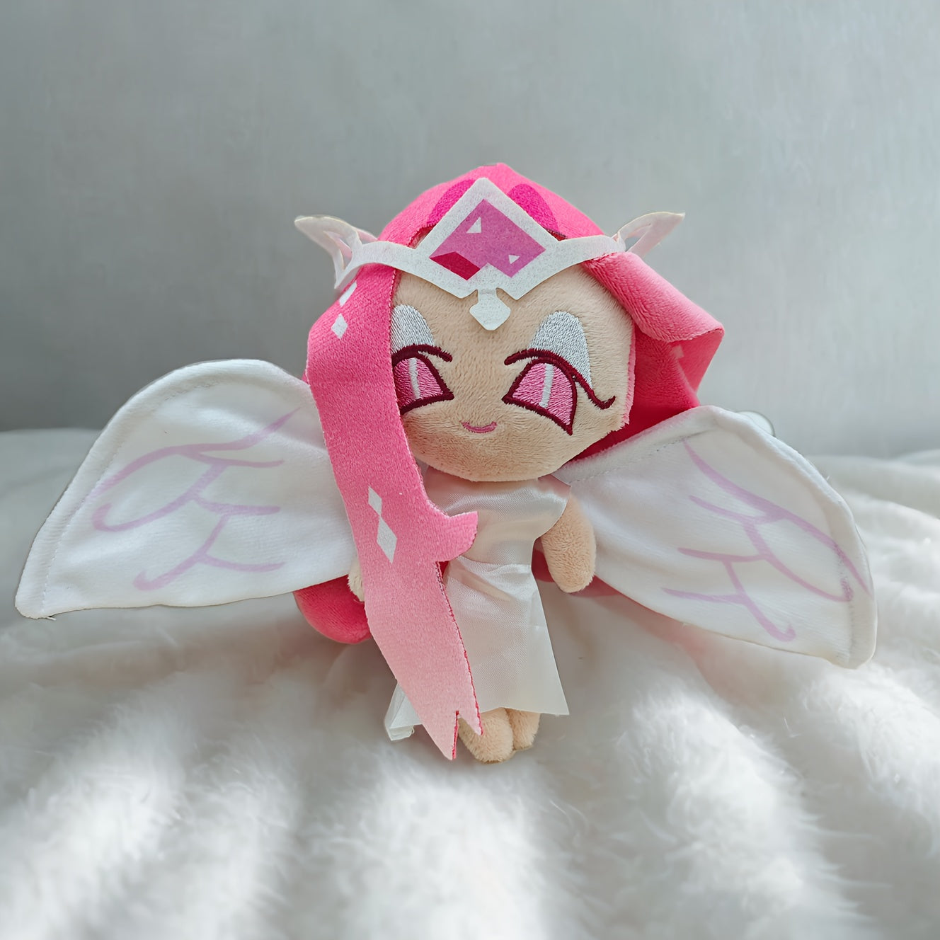 Eternal Sugar Cookie Angel Plush Toy Girl Pink Hair Wings Dress Halloween Decor