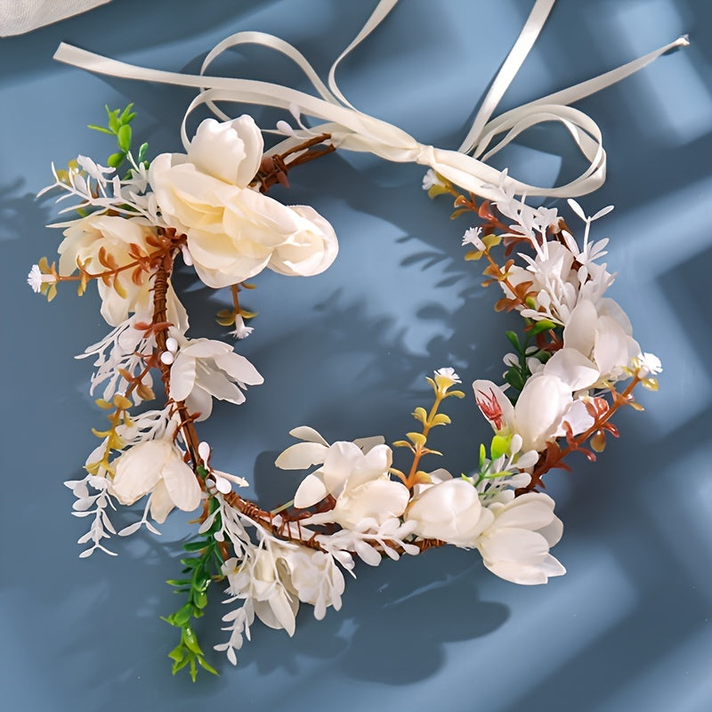Fairy Wreath Wedding Flower Crown Headpiece