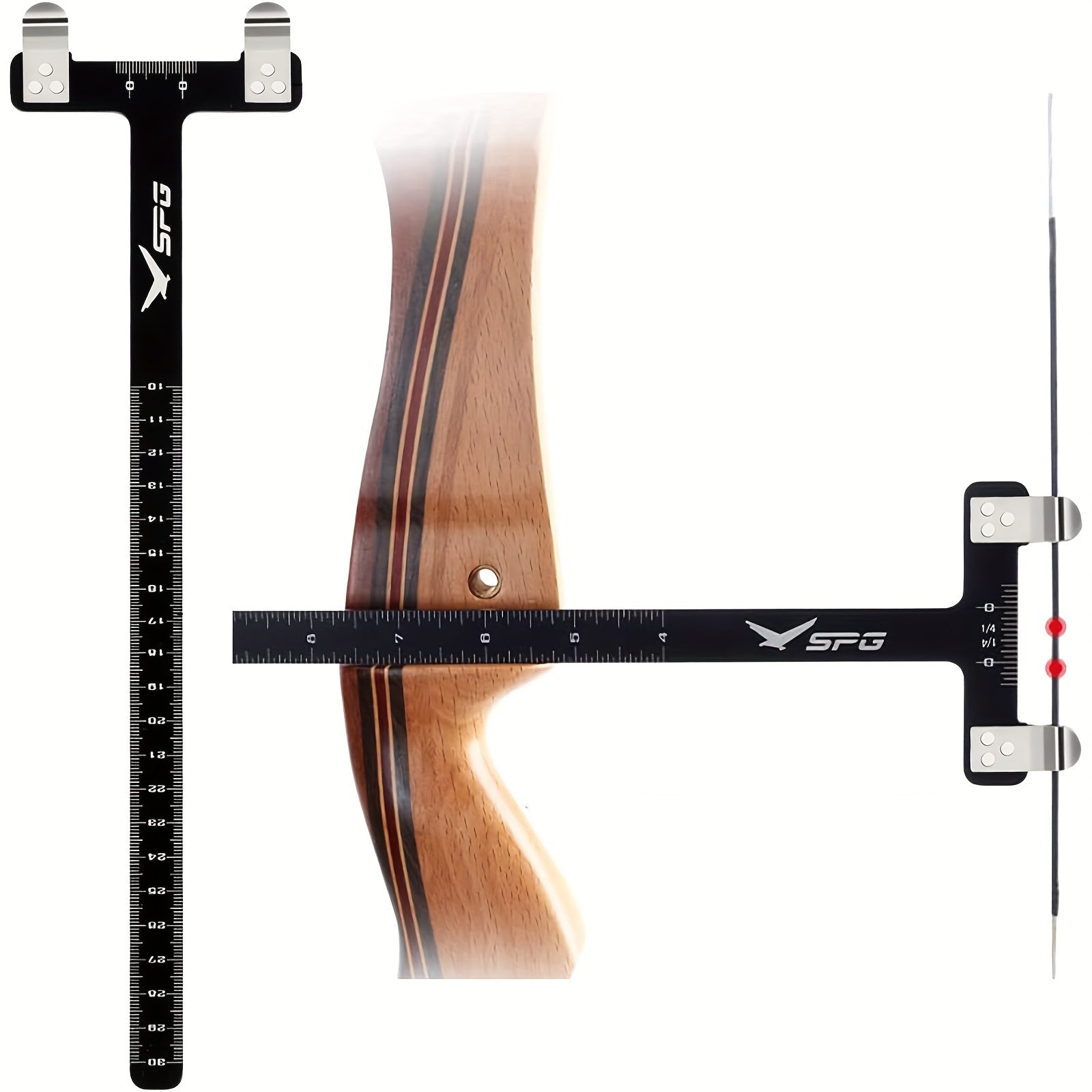 T Shape Ruler Bow Square Ruler String Fixing Clip for Compound Recurve Bow
