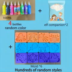 3D Ocean Elf DIY Watercolor Set Magic Water Elf Painting Mold Handi