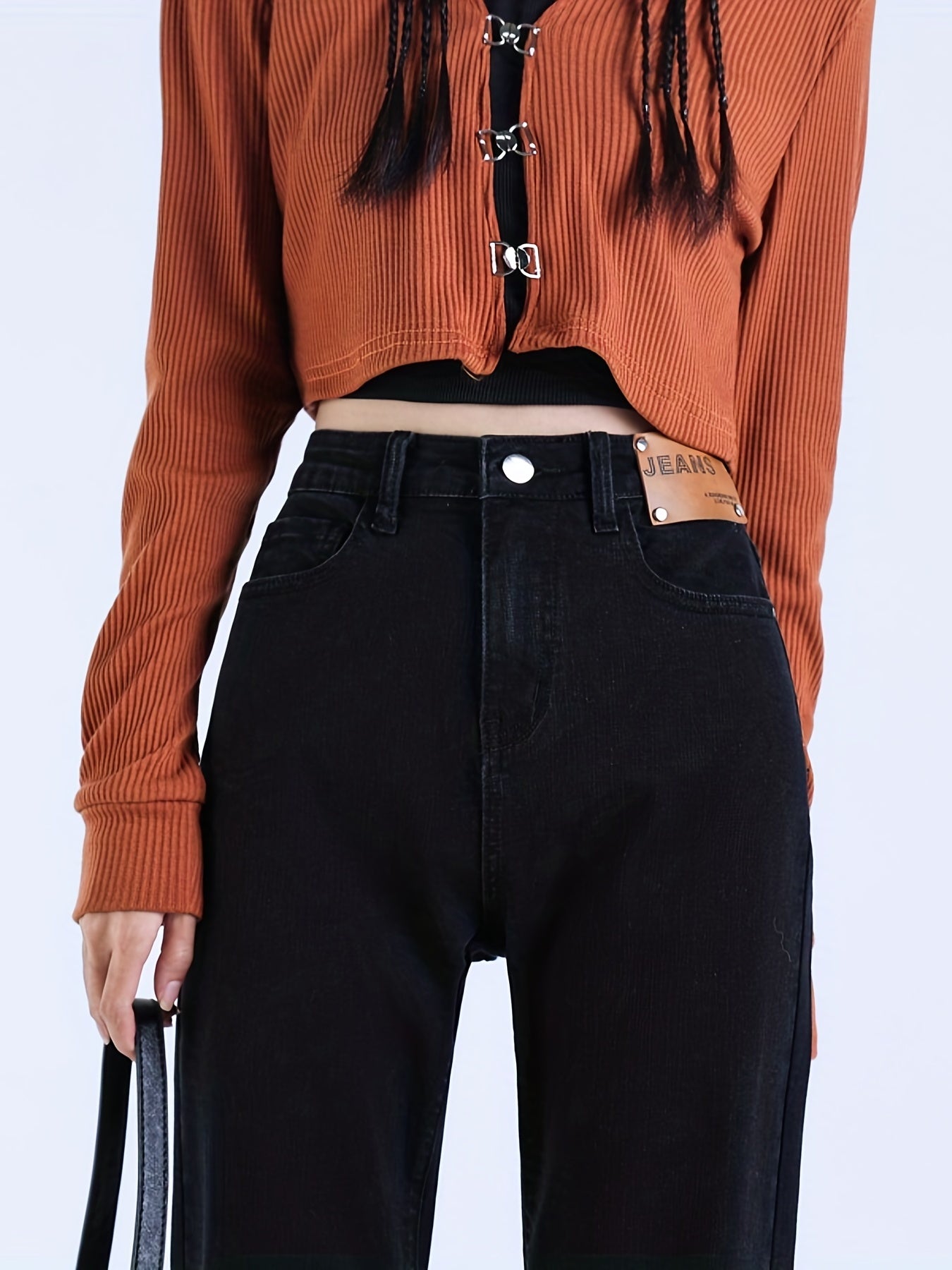 High Waist Wide Leg Jeans Loose Fit