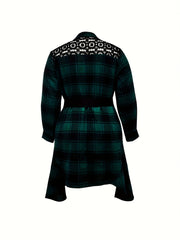 Plaid Button Up Shirt Dress