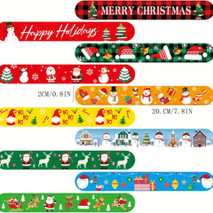 12pcs Christmas Dress Up Gift Clap Ring Bracelet Set