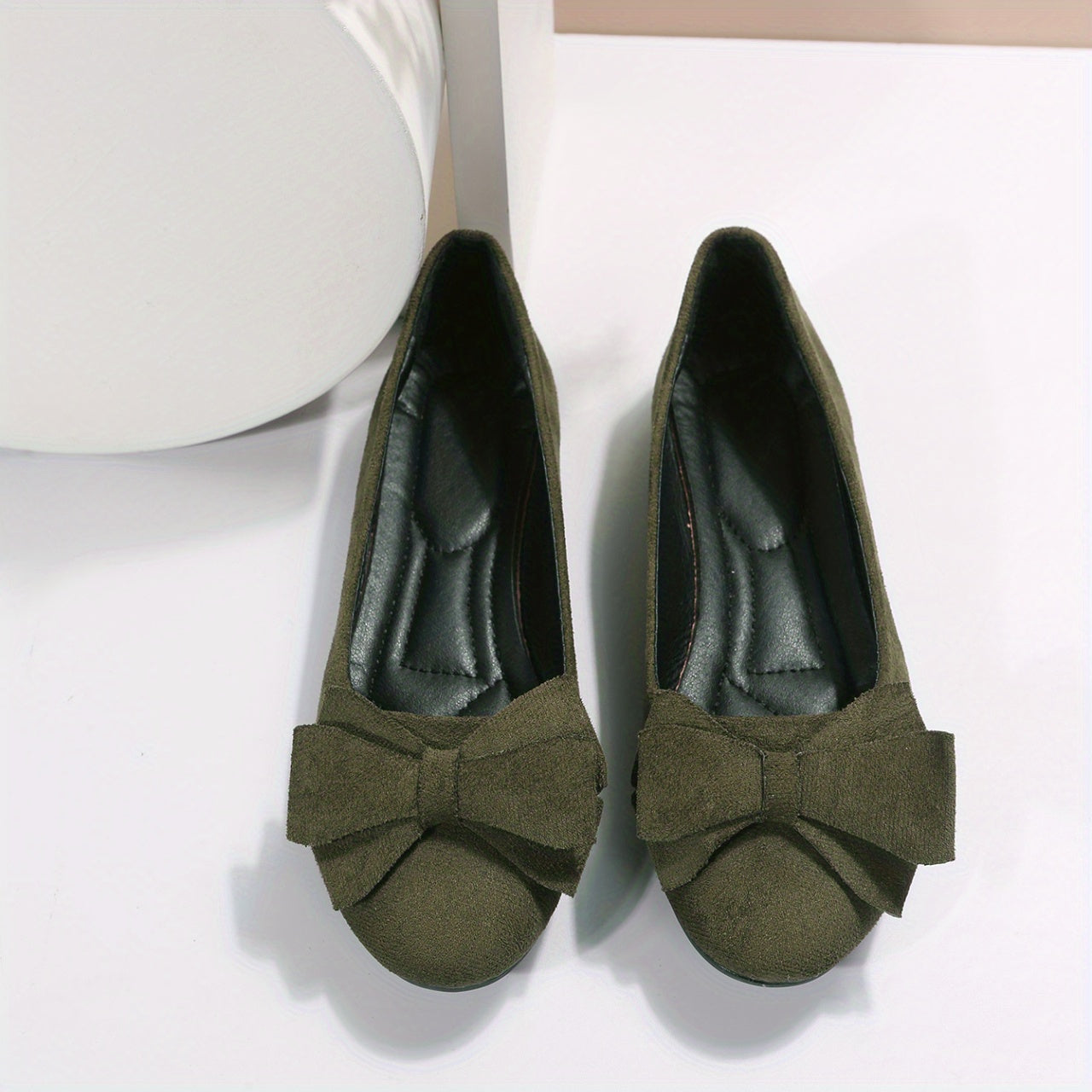 Women's Bowknot Flat Shoes Slip On Solid Shoes
