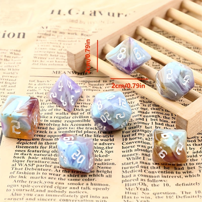 7pcs Four Sided Digital Dice Set for Tabletop Games