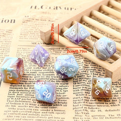 7pcs Four Sided Digital Dice Set for Tabletop Games