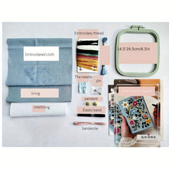 DIY Hand Embroidery Kit for A5A6 Note Book Leather Clothes Self Embroidery