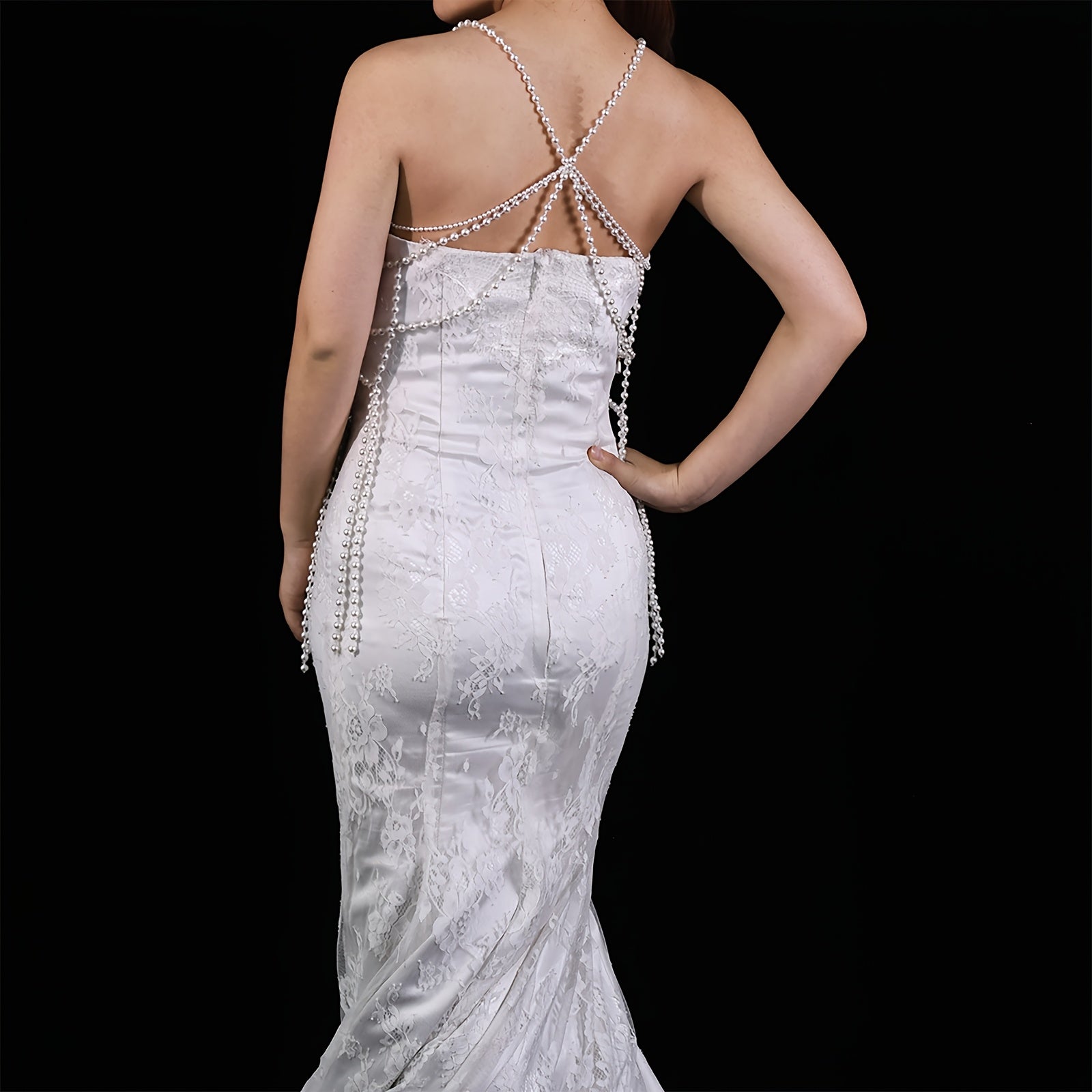 Bridal Faux Pearl Body Chain for Stylish Events