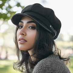 Women's Beret Winter Newsboy Hat Octagonal Beret