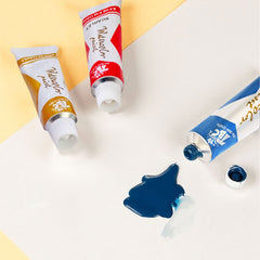 Watercolour Paint Set 16x12ml Tubes Lightfast Permanent Pigments Artists