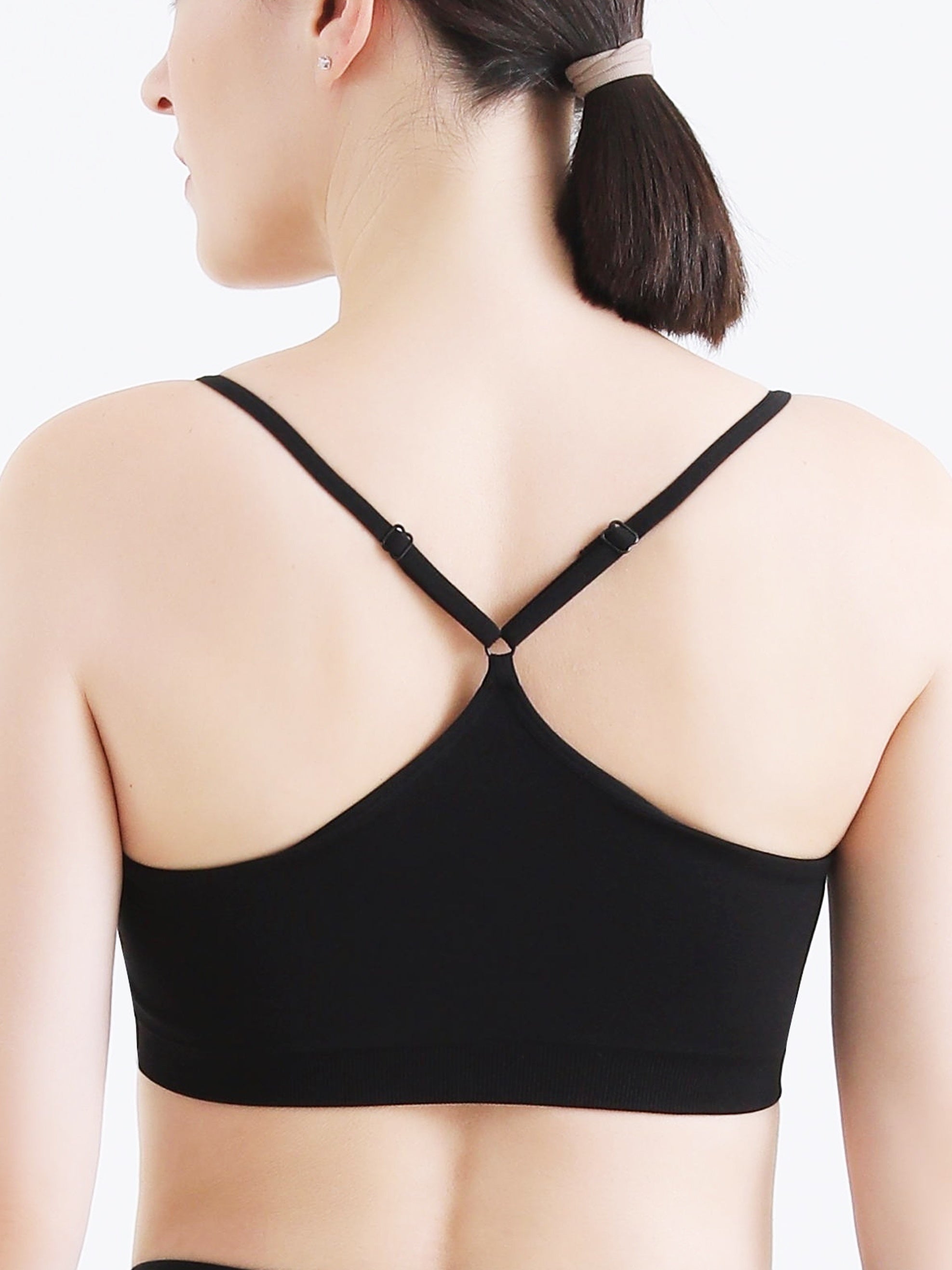 3pcs Solid Cami Tops Soft & Comfy Sports Crop Top Women's Lingerie