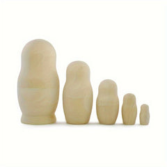 5pcs DIY Hand painted Wooden Nesting Dolls Set