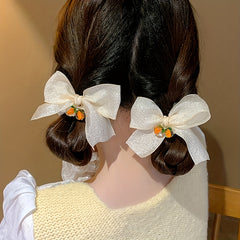 Mesh Bowknot Heart Hair Tie Hair Bands Ponytail Holders
