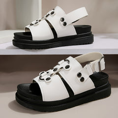 Women's Platform Sandals Metal Ring Thick Bottom Sports Sandals