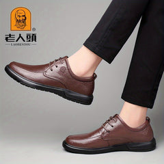 LAORENTOU Vintage Leather Dress Shoes for Wedding Business Party