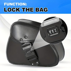 Stylish Motorcycle Side Bags 1 Pair Password Lock & Single Snap Lock