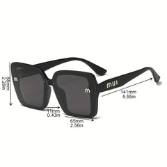 Large Square Sunglasses Mod Letter Beach UV400
