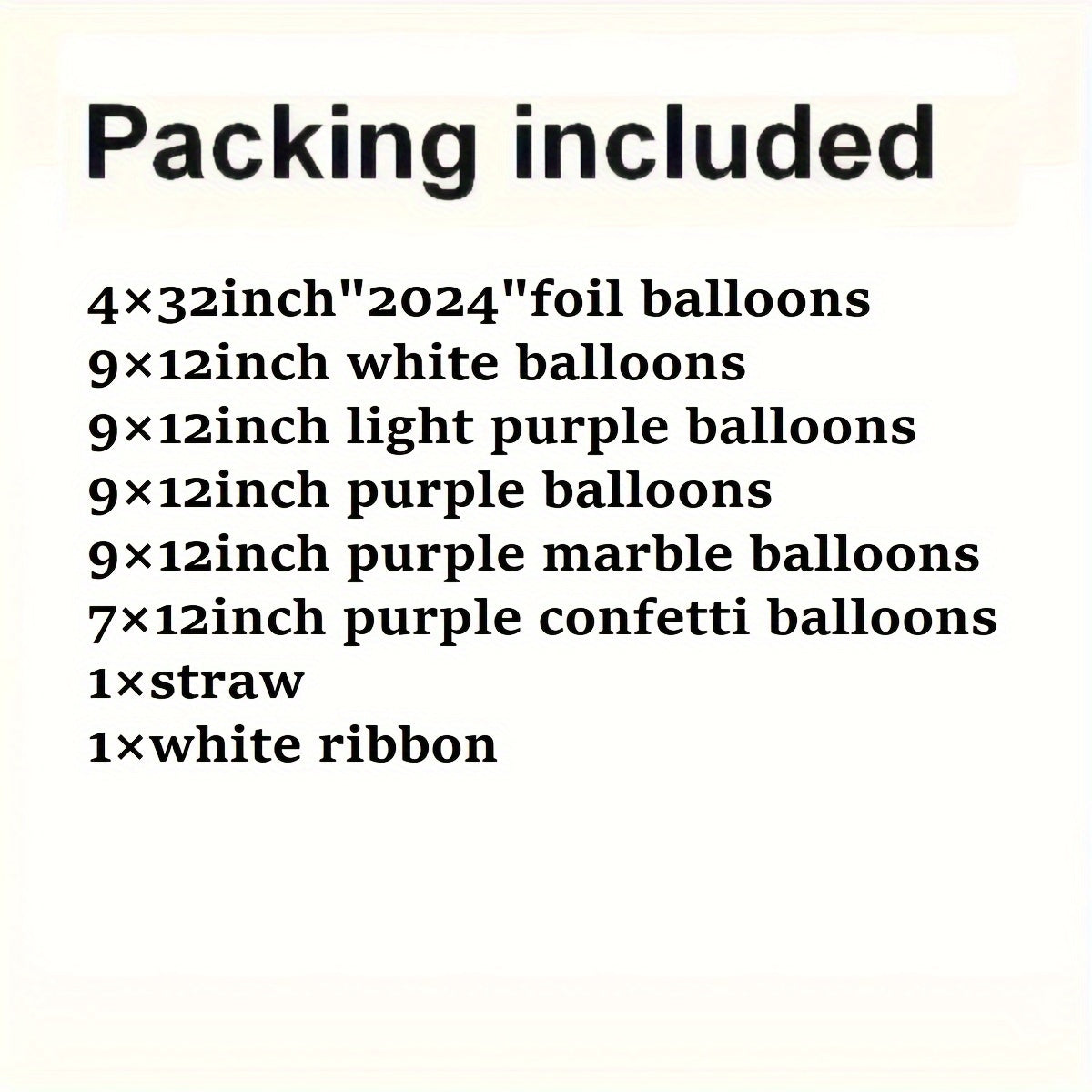 Purple Year Theme Party Balloons Set - 49pcs Number, Marble, Sequin Balloons